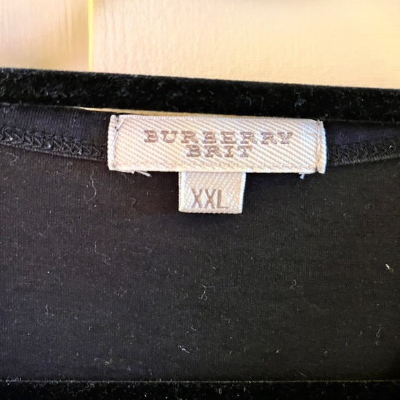 Burberry Black and Gray Check Short Sleeve Tee - Picture 5 of 5